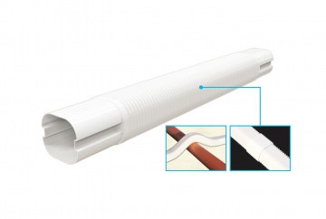 Tub flexibil PVC pentru paturi cablu New Line MF-60 (60 mm) alb stralucitor